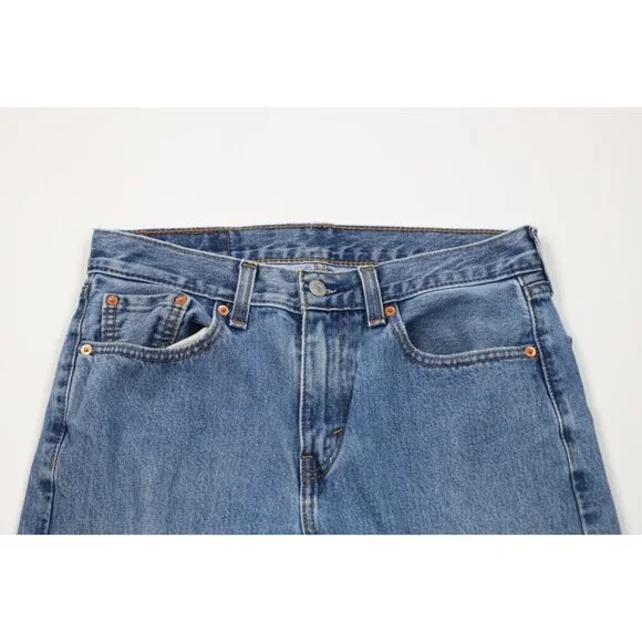 Vintage Y2K Levis 505 Mens 30x30 Faded Regular Straight Leg Denim Jeans Blue